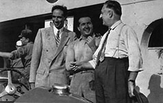 Ascari with Enzo Ferrari