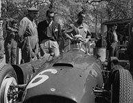 Ascari in Lancia D50 prior to Pau GP - 1955